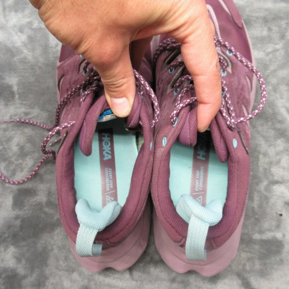 Hoka Womens Shoes 8.5 B Anacapa Low GTX Purple Trail‎ Goretex Light Grippy EUC - Picture 12 of 16